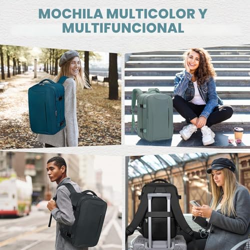 Thumbnail 7 de Mochila de viaje VMIKIV 24L 40x30x20 cm: opción de cabina con bolsillos antirrobo y compartimento para portátil