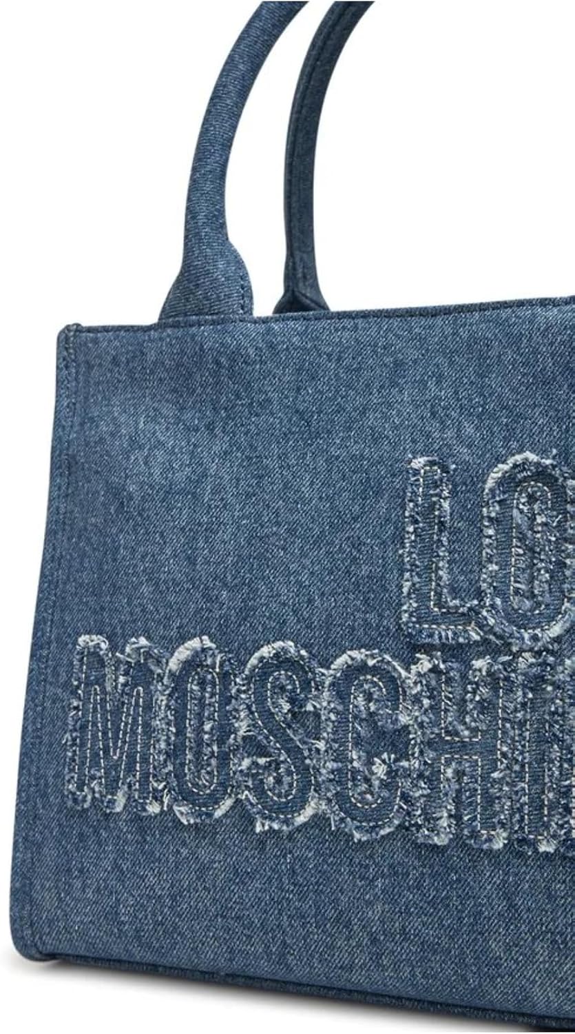 Detalle de Love Moschino Poljc4244pp0mkm0750u – Sac à bandoulière denim bleu foncé pour femmes