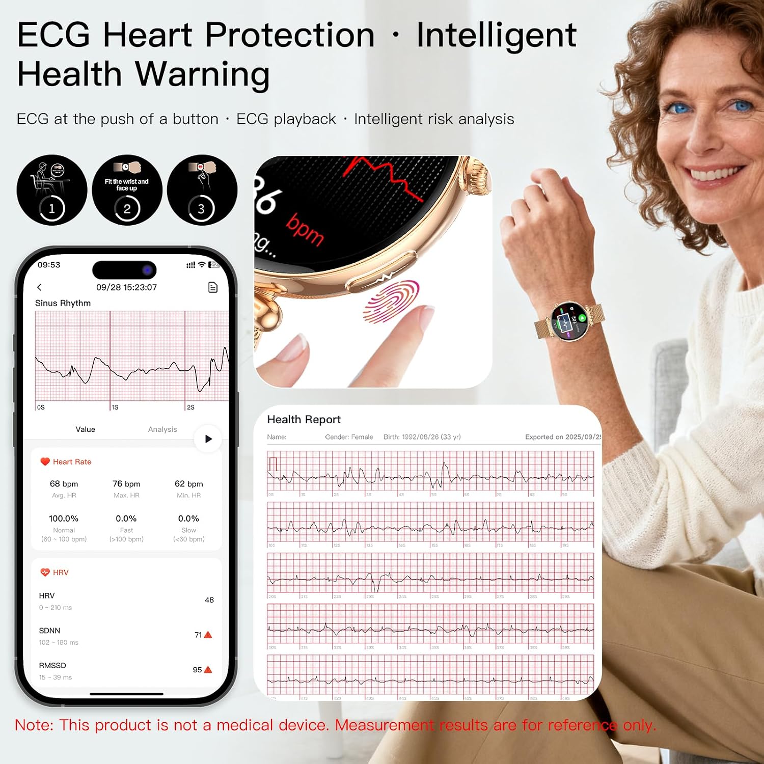 Thumbnail 2 de 2026 AI-GPT Smartwatch for Women with ECG, BP & Sleep tracking