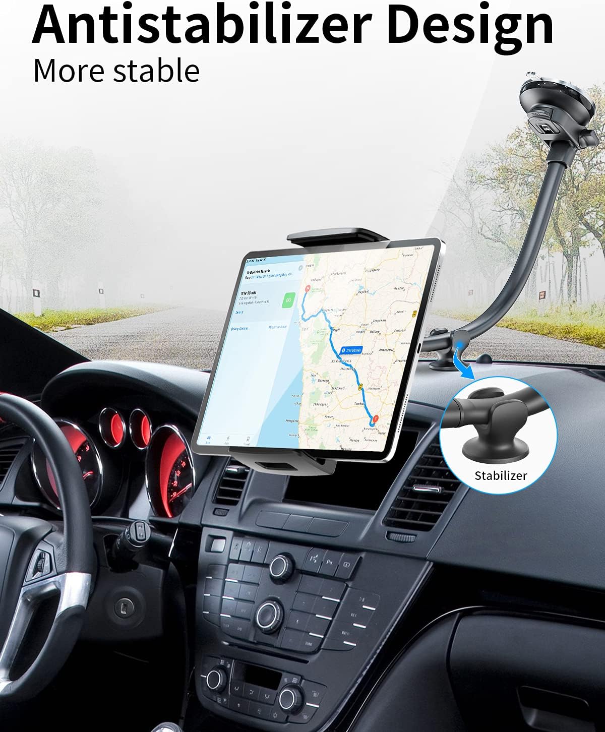 Detalle de APPS2Car af55d9a0-1fb2-4a3b-91b1-206570ac9e08 Car Tablet Holder, 13-inch Arm