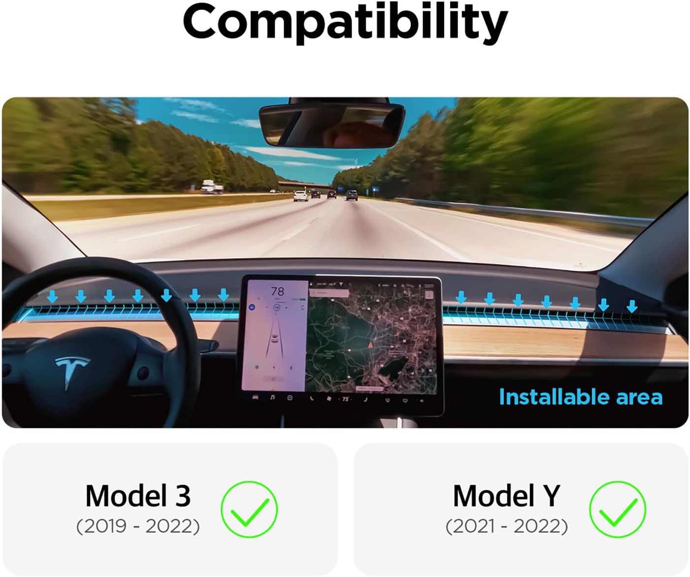 Thumbnail 1 de elago Supporto da Auto per Tesla Model 3 (2019-2022) e Model Y (2021-2022) con installazione facile, solo per caricatore magnetico