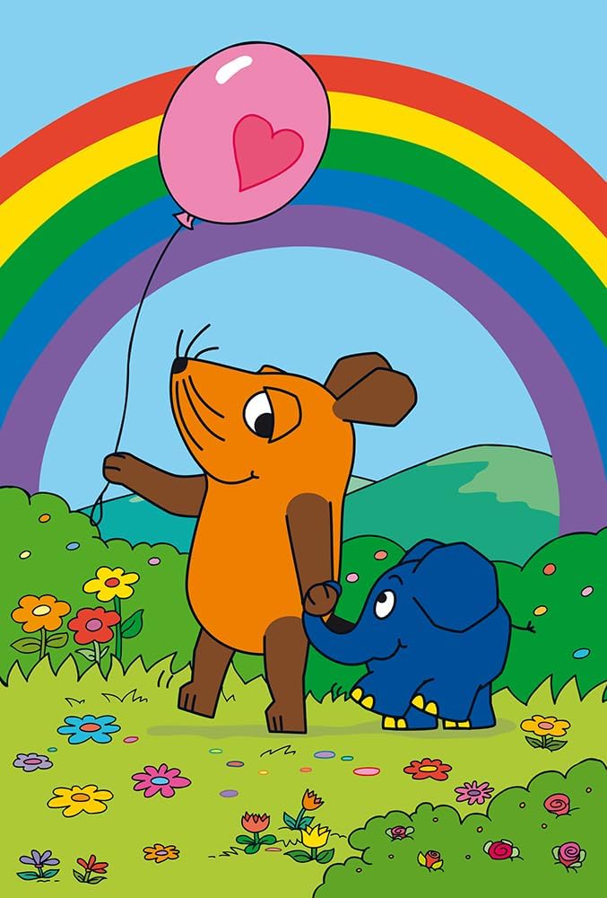 Thumbnail 3 de Schmidt Spiele 56212 Die Maus „Gute Freunde“ Kinderpuzzle (3×24 Teile), Blau