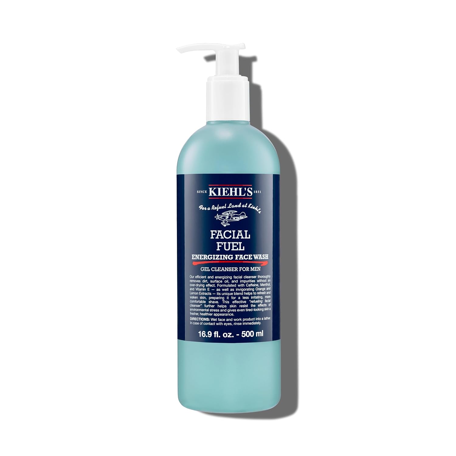 Detalle de Kiehl's Facial Fuel Men's Energizing Face Wash, Caffeine & Menthol Gel Cleanser