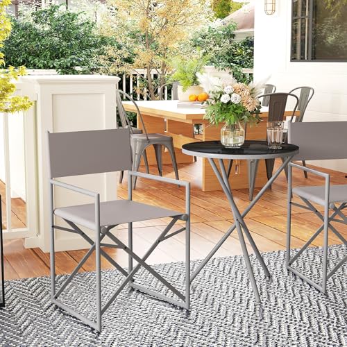 Thumbnail 7 de Outsunny Conjunto de Muebles de Jardín 3 Piezas con Sillas Plegables