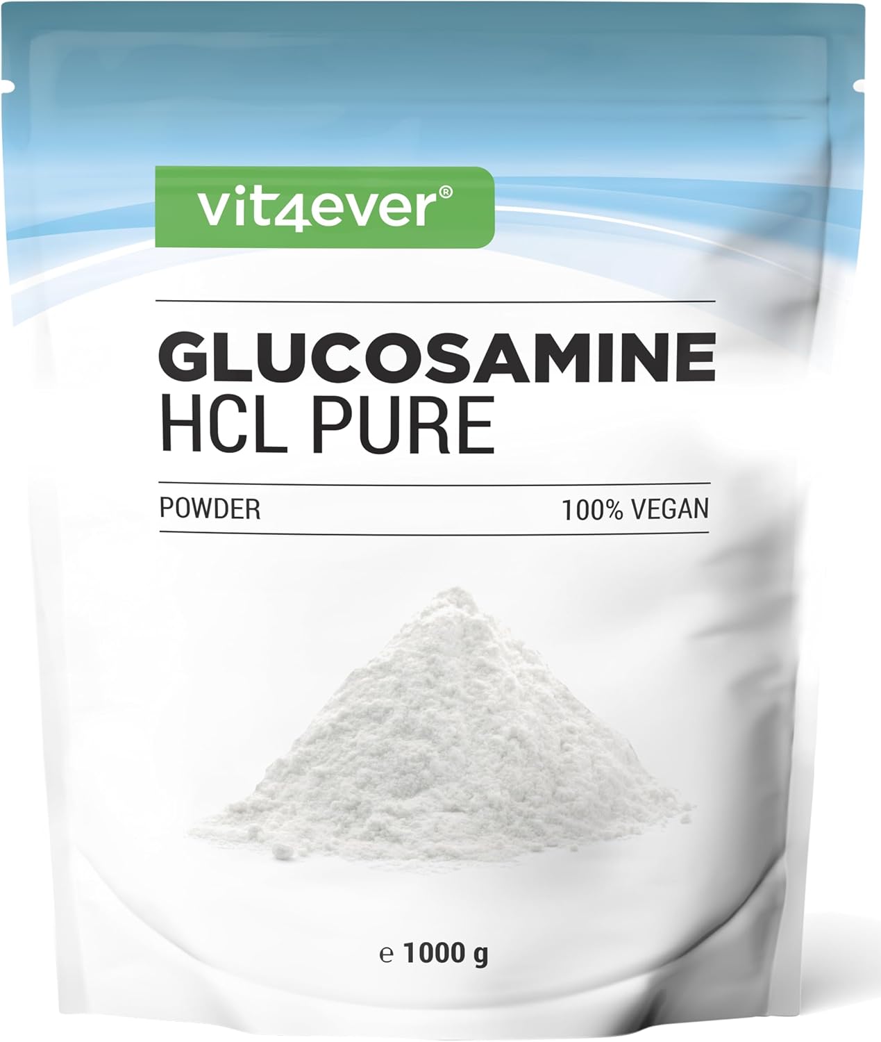 Detalle de Glucosamine HCL Pure poudre 1 000 g vegan 🍶