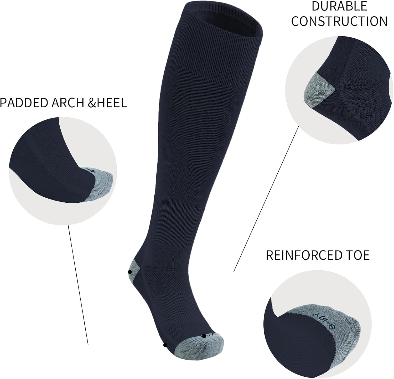 Detalle de QBK Youth Baseball Socks & Belt Combo Set (Kids 2–16) for Baseball, Softball, and T-Ball