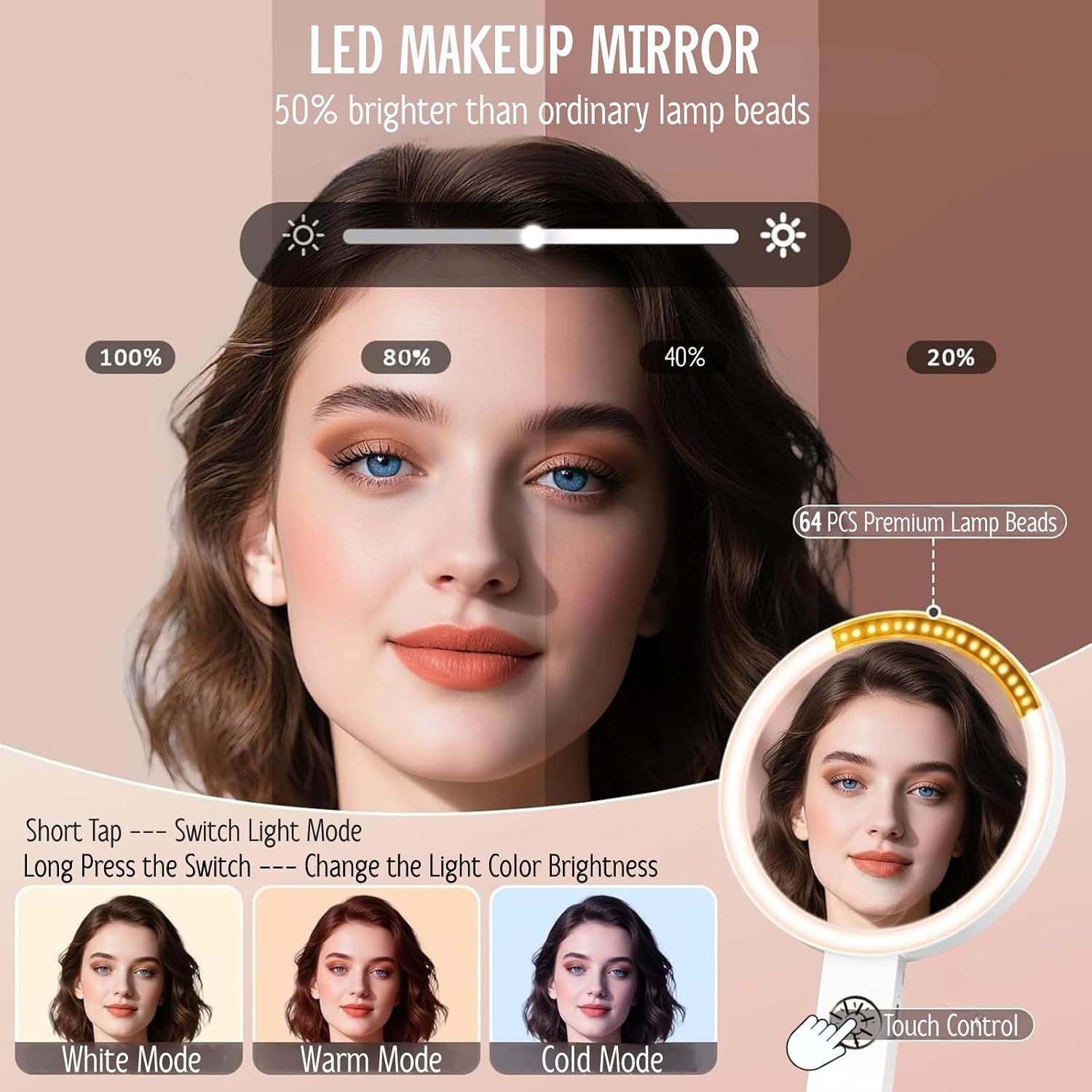 Detalle 2 de SIXHANS LED makeup mirror, 10X magnification