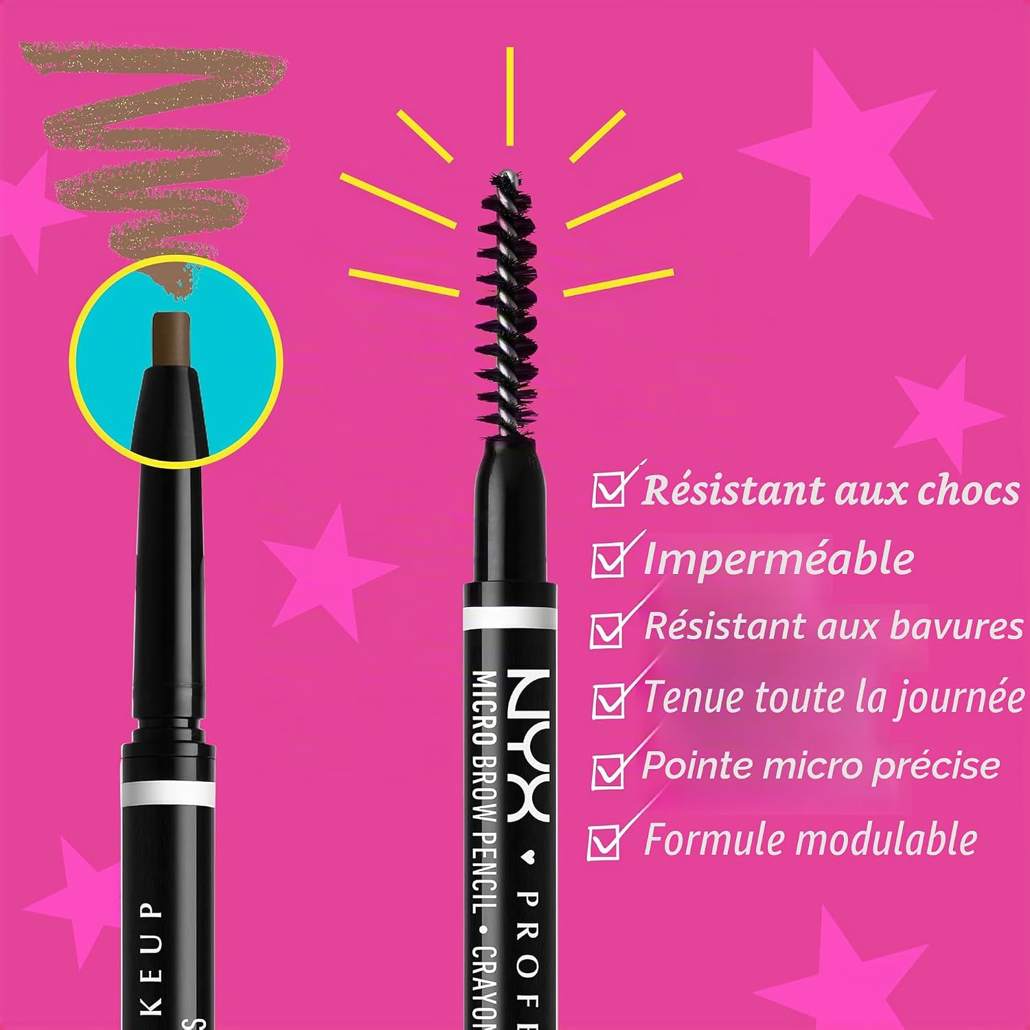 Detalle 2 de NYX PROFESSIONAL MAKEUP Micro Brow Pencil Grey 07.5 – Crayon micro pour sourcils