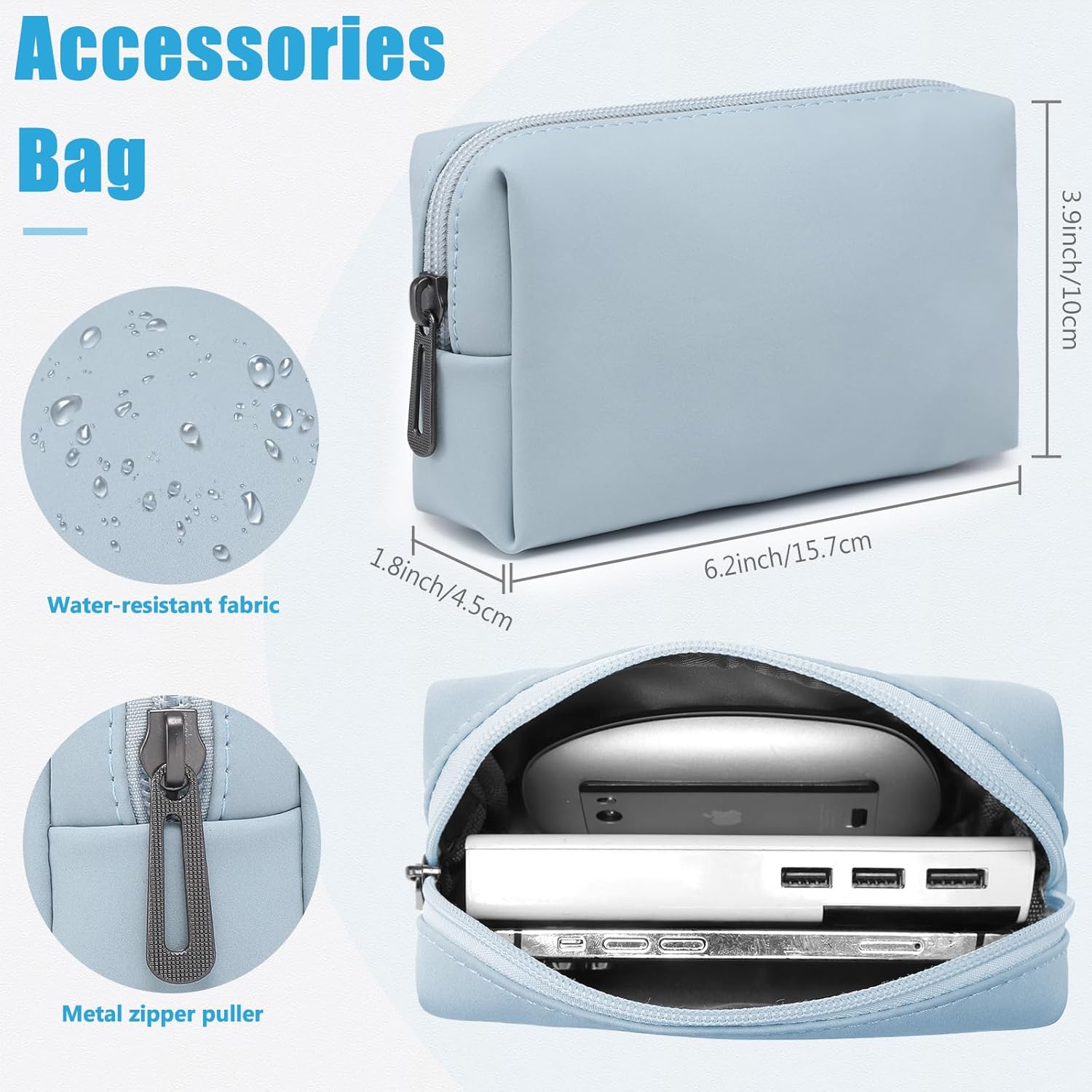 Thumbnail 4 de HYZUO 13 Inch Laptop Sleeve Case with Stand in Pale Blue