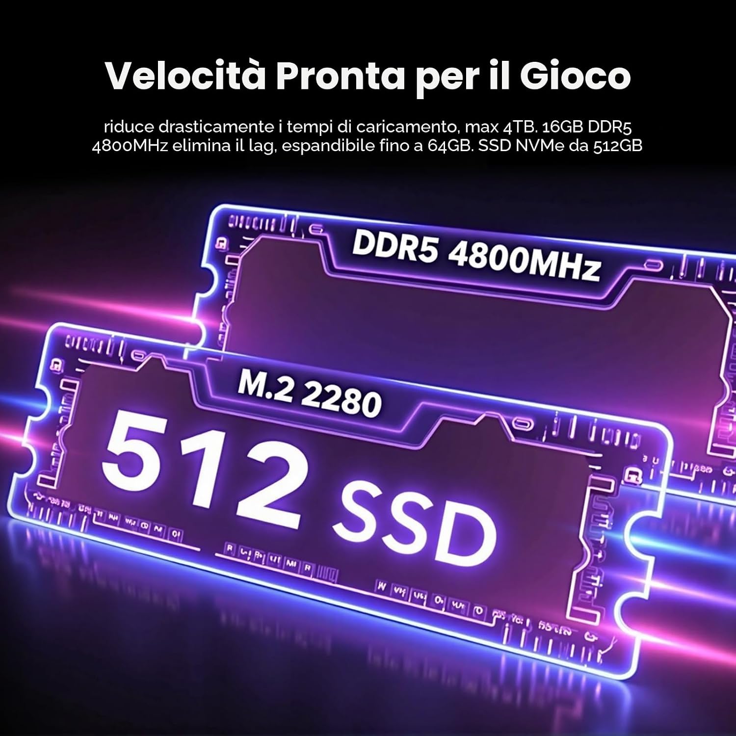 Detalle de Tivique RX16 Gaming Ryzen 7 fino a 4,9 GHz