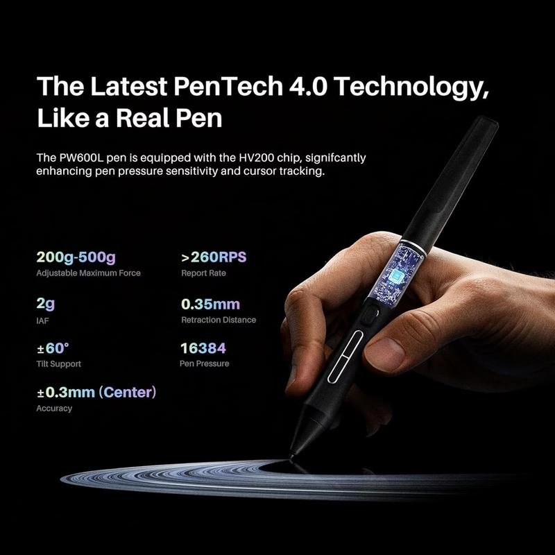 Detalle 2 de Huion Kamvas 22 Gen 3: pantalla gráfica de 21,5" con resolución QHD para ilustración y diseño