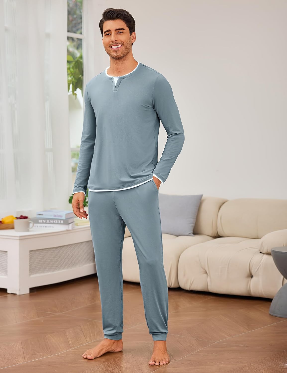 Thumbnail 4 de Pijama hombre algodón manga larga cómodo