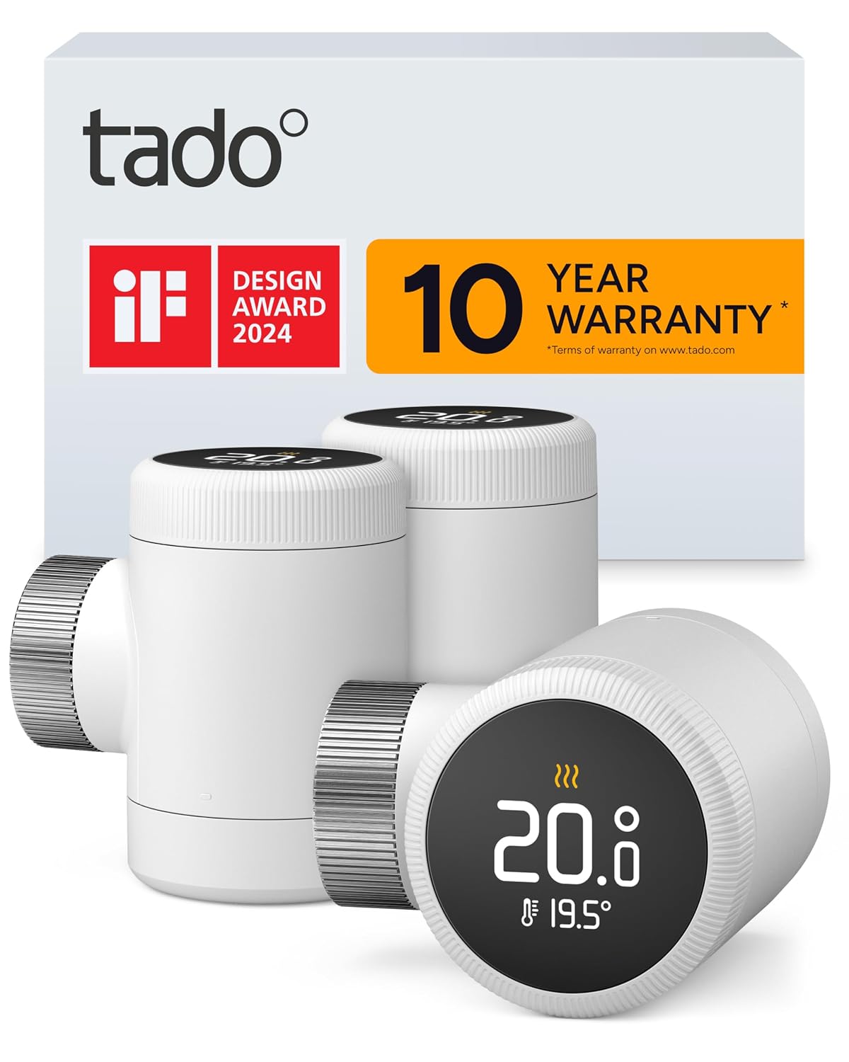 Detalle de tado° Smart Radiator Thermostat X – Trio Pack