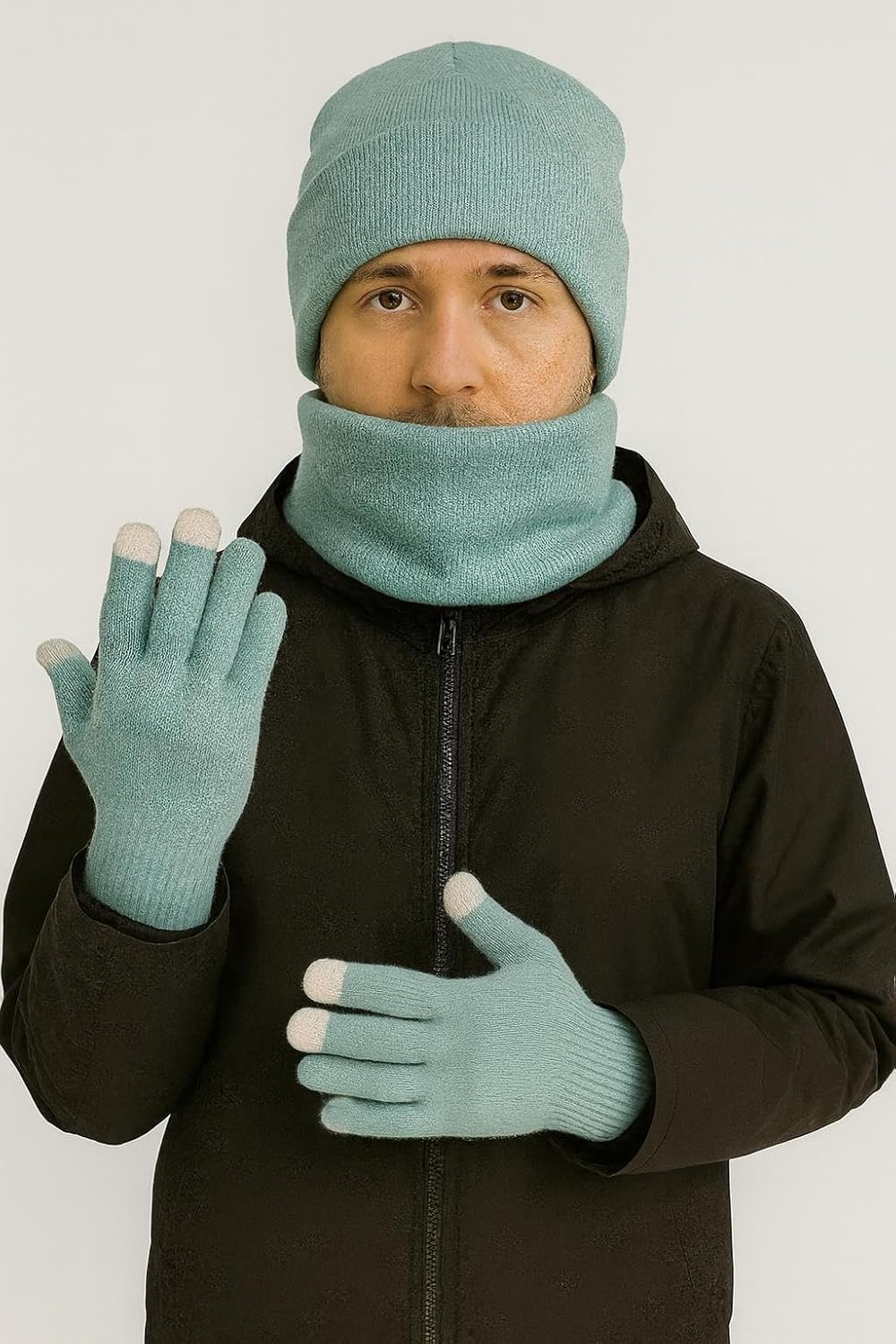 Thumbnail 1 de Gaffer 3-Piece Winter Set: Beanie, Touch-Gloves & Neck Warmer for Men & Women
