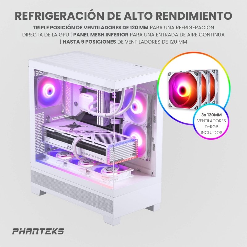 Detalle de Phanteks XT View Cristal Templado USB 3.0
