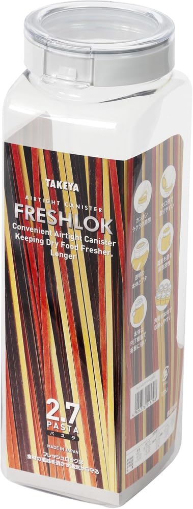 Detalle 2 de タケヤ化学工業 FRESHLOK 角型保存容器 800ml グレー ワンタッチ開閉・シリコーンパッキン