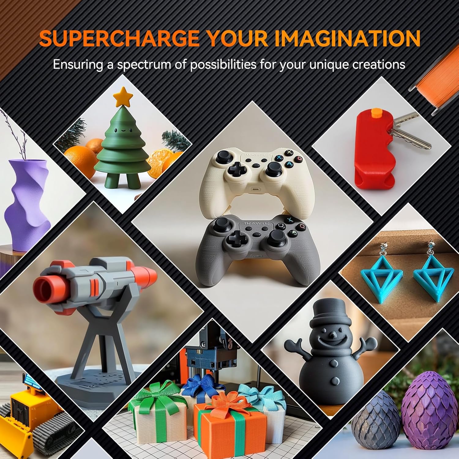 Thumbnail 6 de TECBEARS PLA Filament 1,75 mm Bundle Schwarz (4 kg) – vakuumverpackt, Maßgenauigkeit +/- 0,02 mm