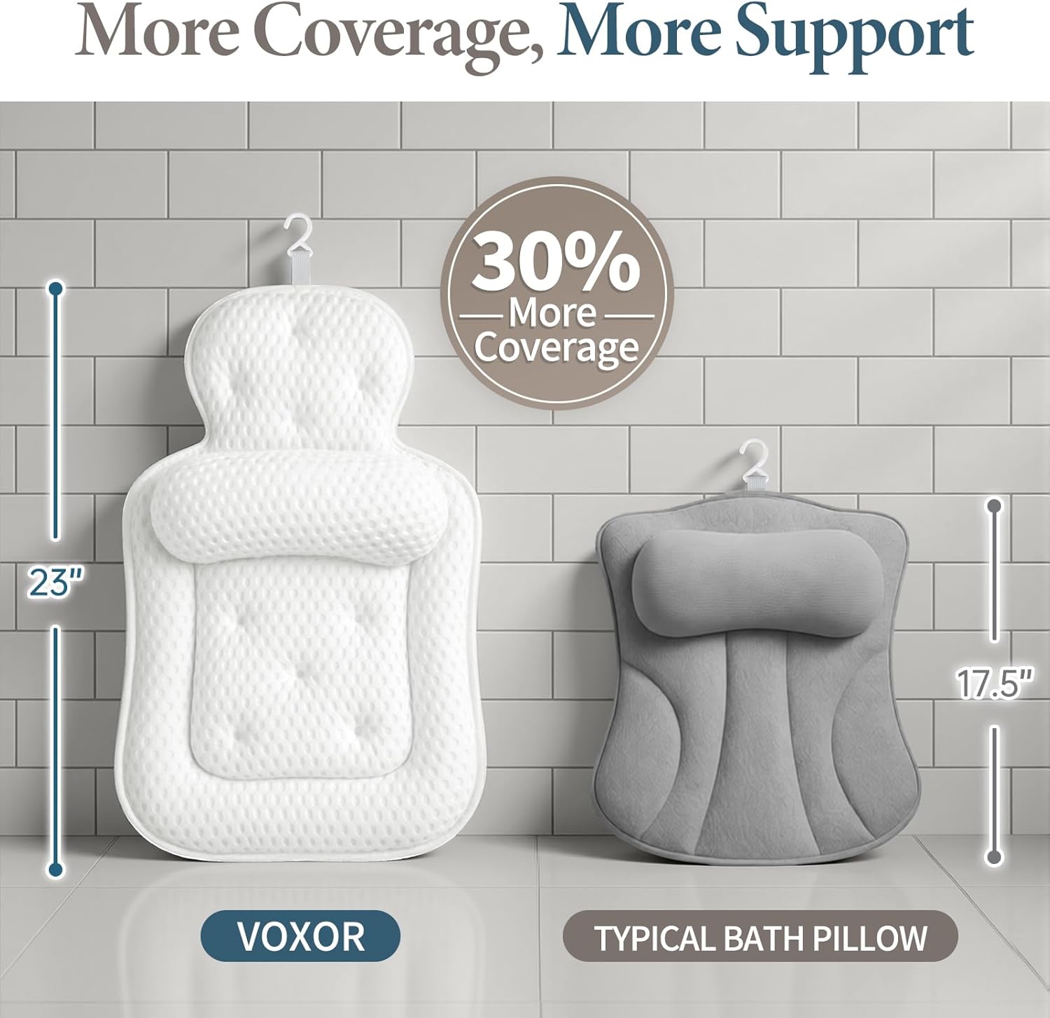 Detalle 2 de Tub bath pillow with 54 suction cups