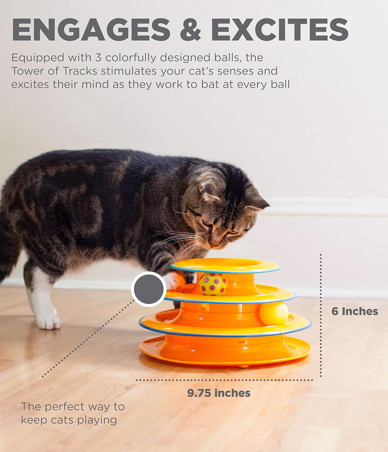 Thumbnail 2 de Catstages Cat Puzzle Toy – Tower of Tracks: Multi-Level Cat Toy for Engaging Play