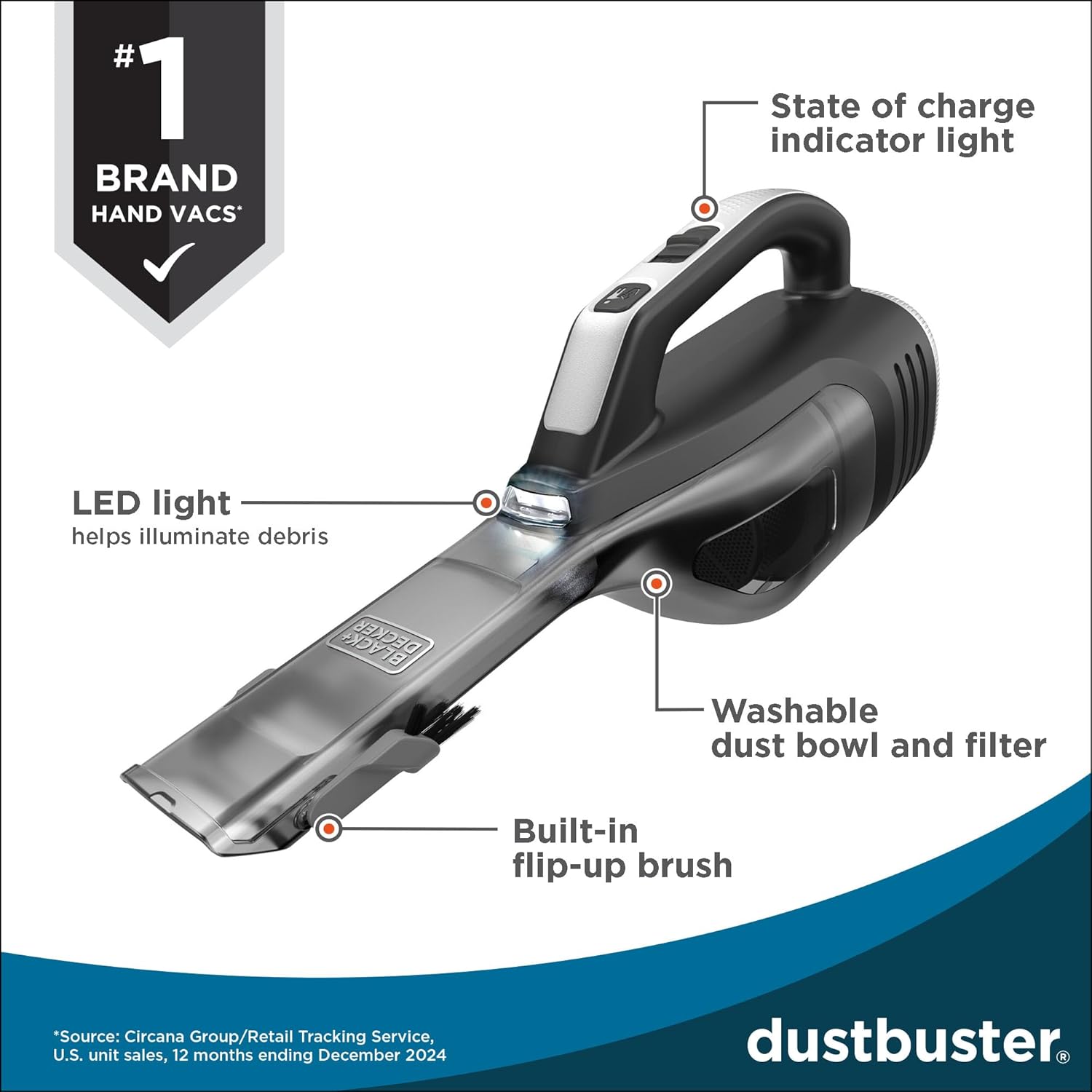 Thumbnail 2 de BLACK+DECKER Dustbuster Reveal HLVD320B42: Cordless Handheld Vacuum with LED Light