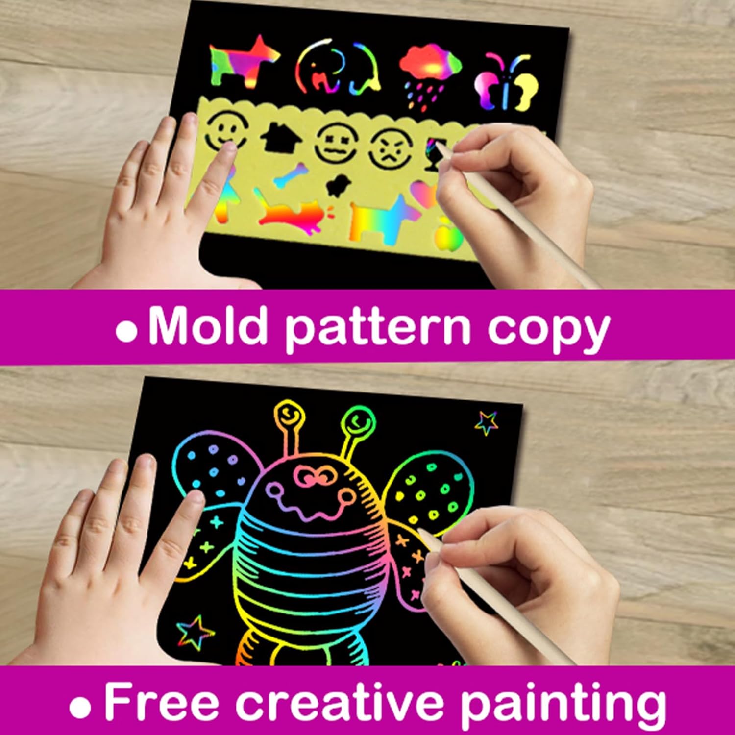 Thumbnail 4 de Party Favors Rainbow Scratch Art Kit 24 Pack