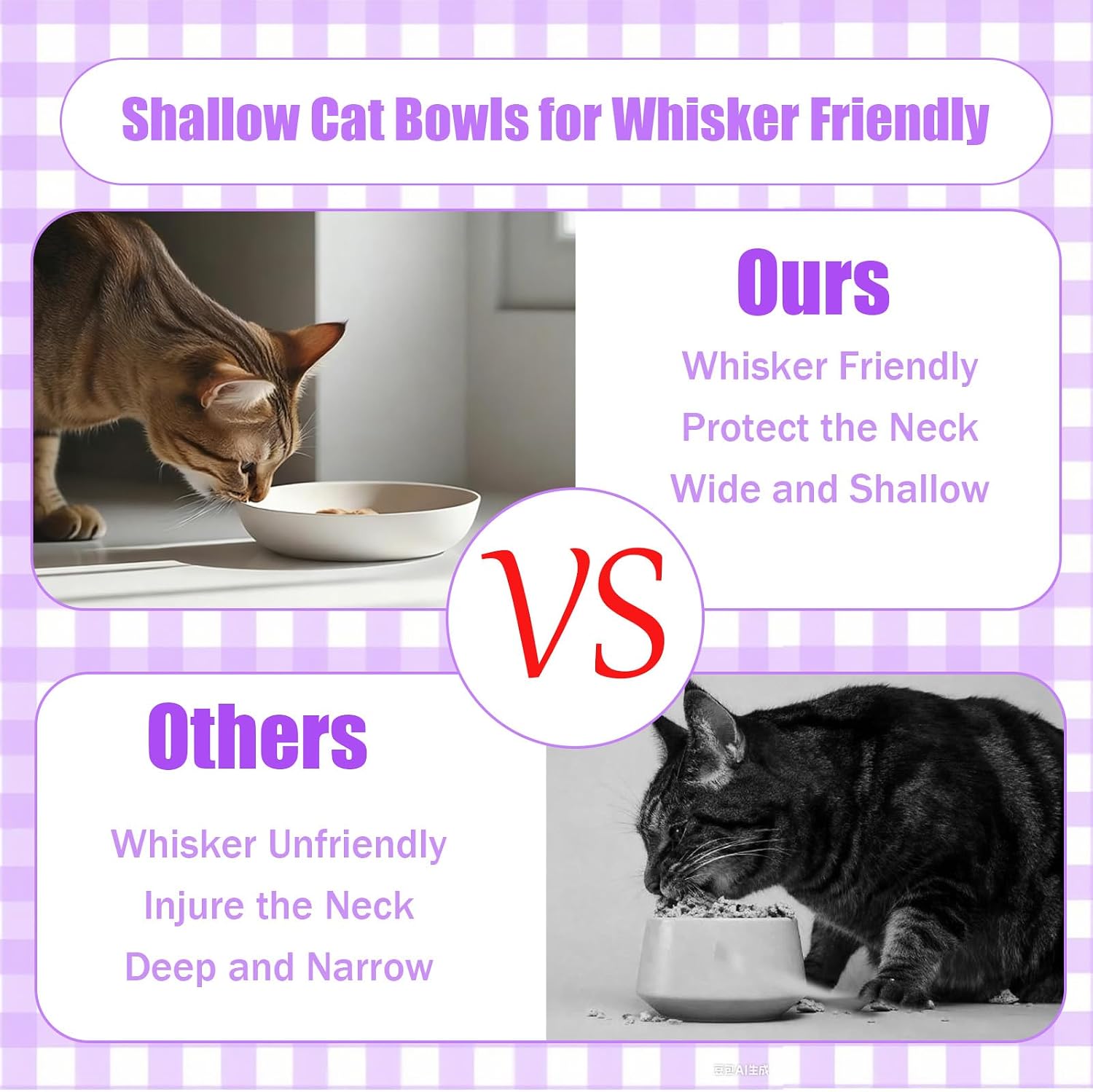 Detalle de 12 Pack Cat Bowls Whisker Friendly