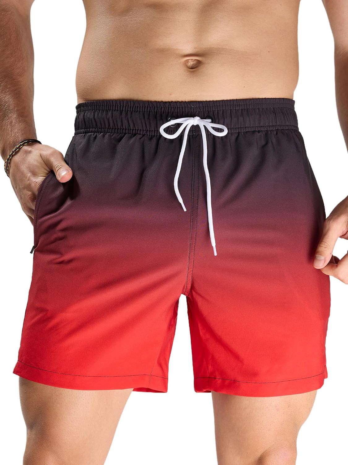 Detalle de Arcweg Herren Badeshorts mit Ultralight Badehose – Schnelltrocknend, atmungsaktiv und stilvoller Farbverlauf