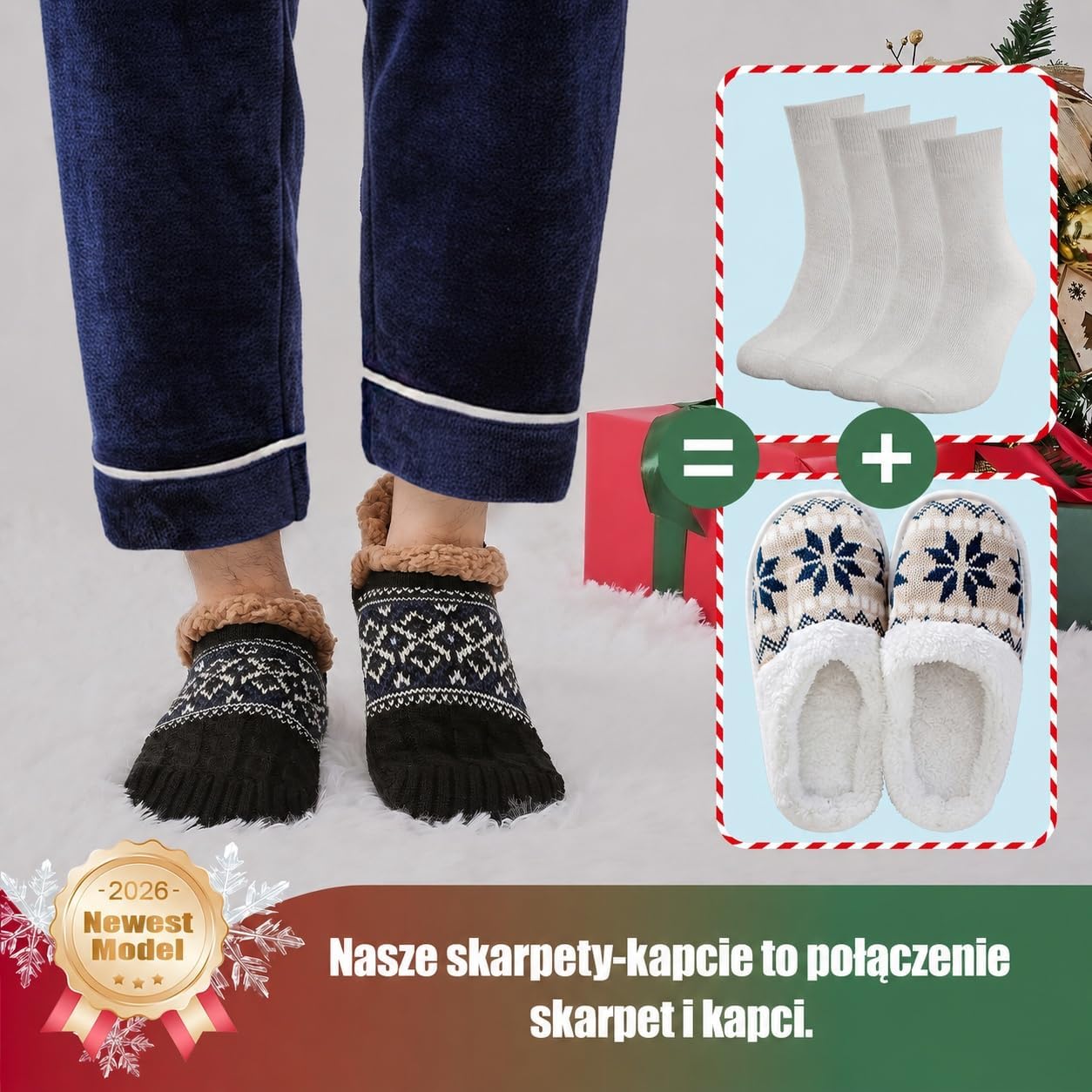Thumbnail 6 de Niorasen ciepłe skarpety męskie 38–45, grube i antypoślizgowe