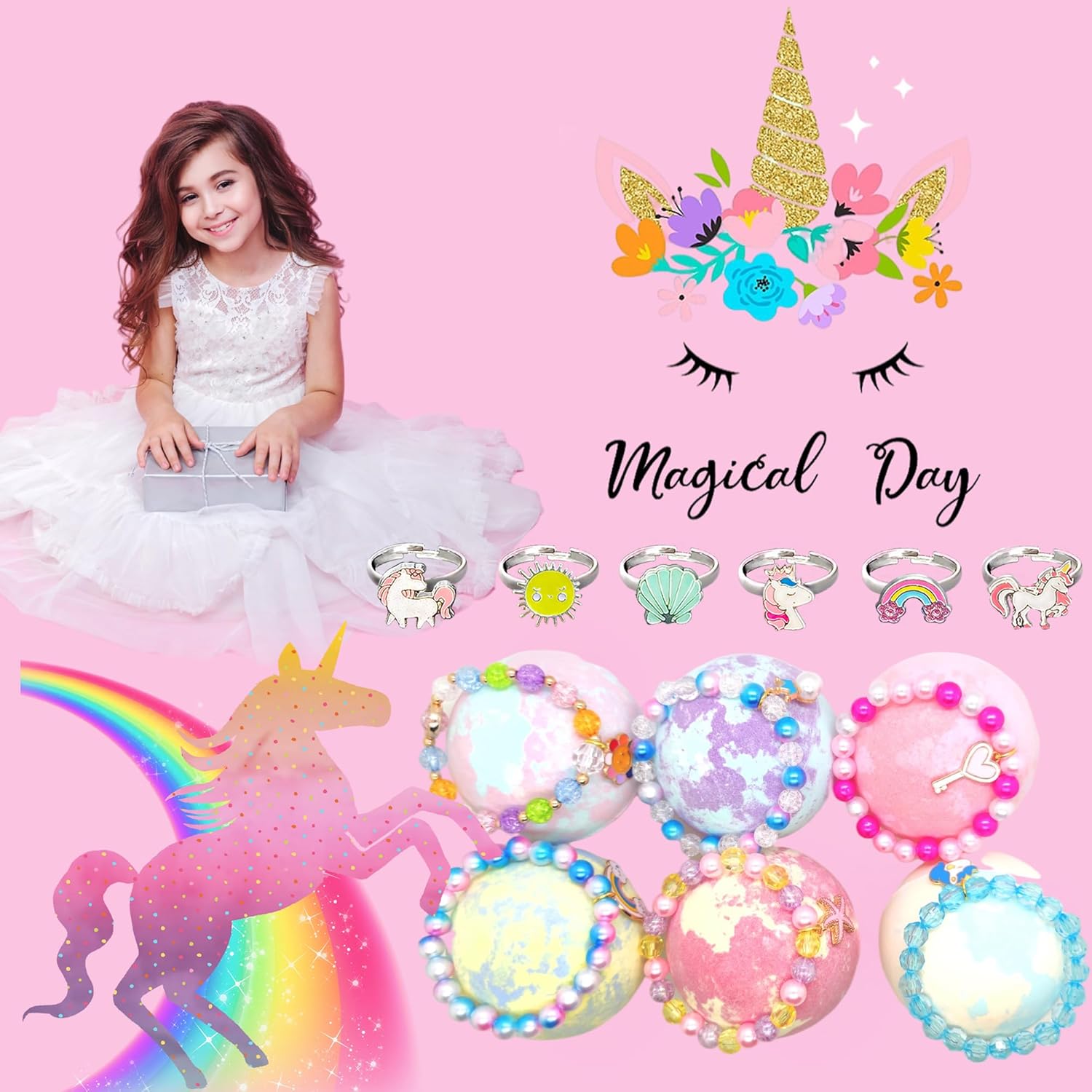 Thumbnail 4 de Unicorn Bath Bombs with Surprise Inside
