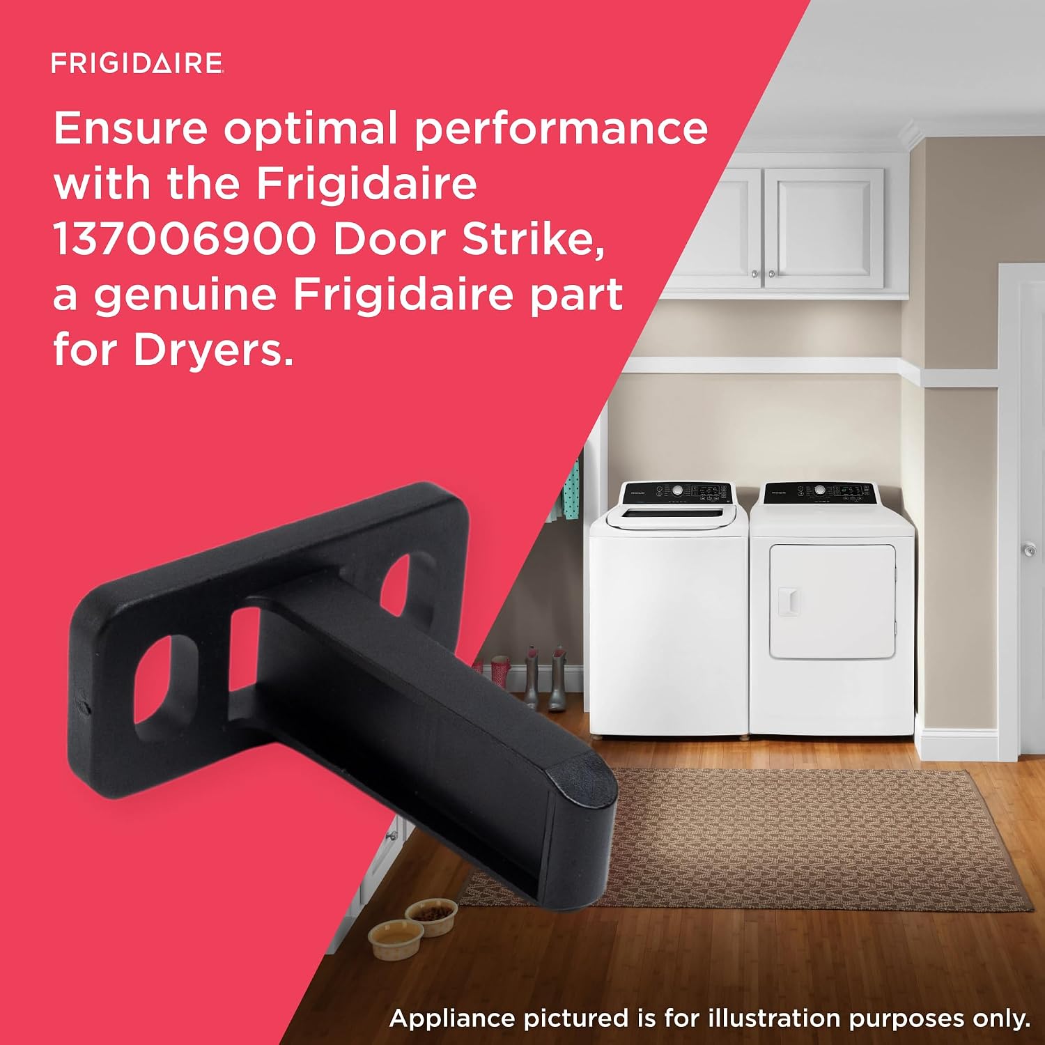 Detalle 1 de Frigidaire 137006900 Dryer Door Strike Replacement Part