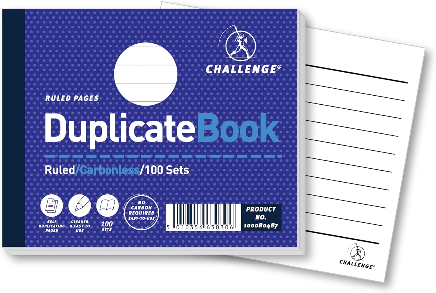 Thumbnail 1 de Challenge Duplicate Book, Carbonless, 100 Pages, 5 pack (105 x 130 mm)
