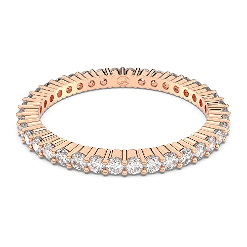 Detalle de Swarovski Vittore anillo talla redonda blanco, oro rosa 💍