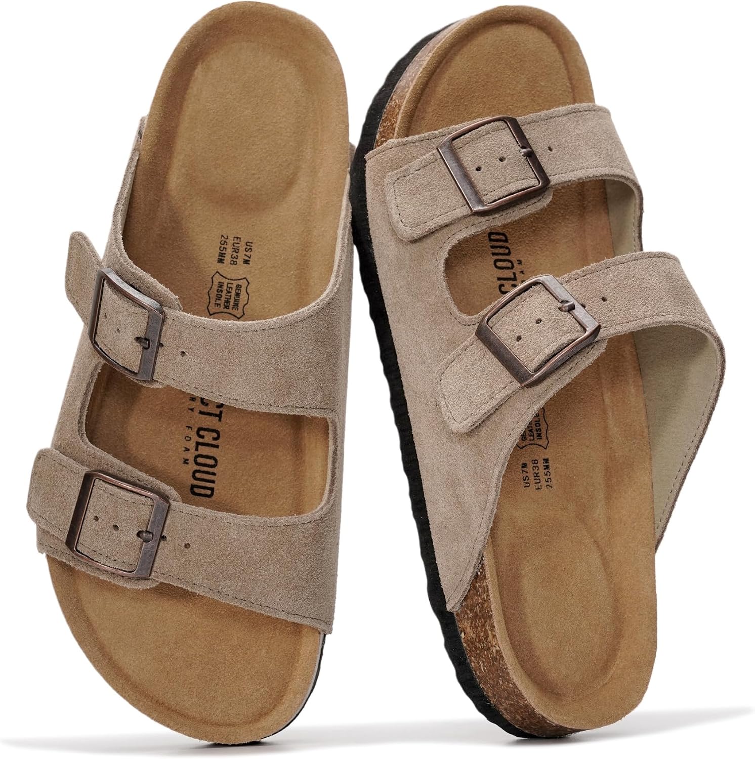 Detalle de Project Cloud: Women's Leather Sandals with Memory Foam Insole