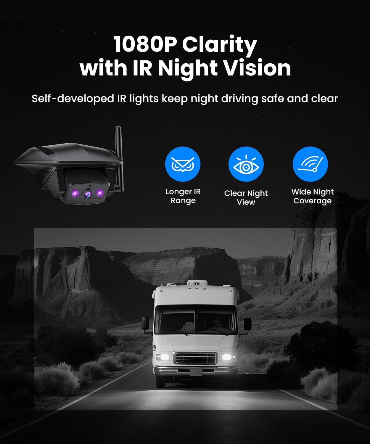 Thumbnail 2 de AUTO-VOX Wireless RV Backup Camera 7.2” Monitor