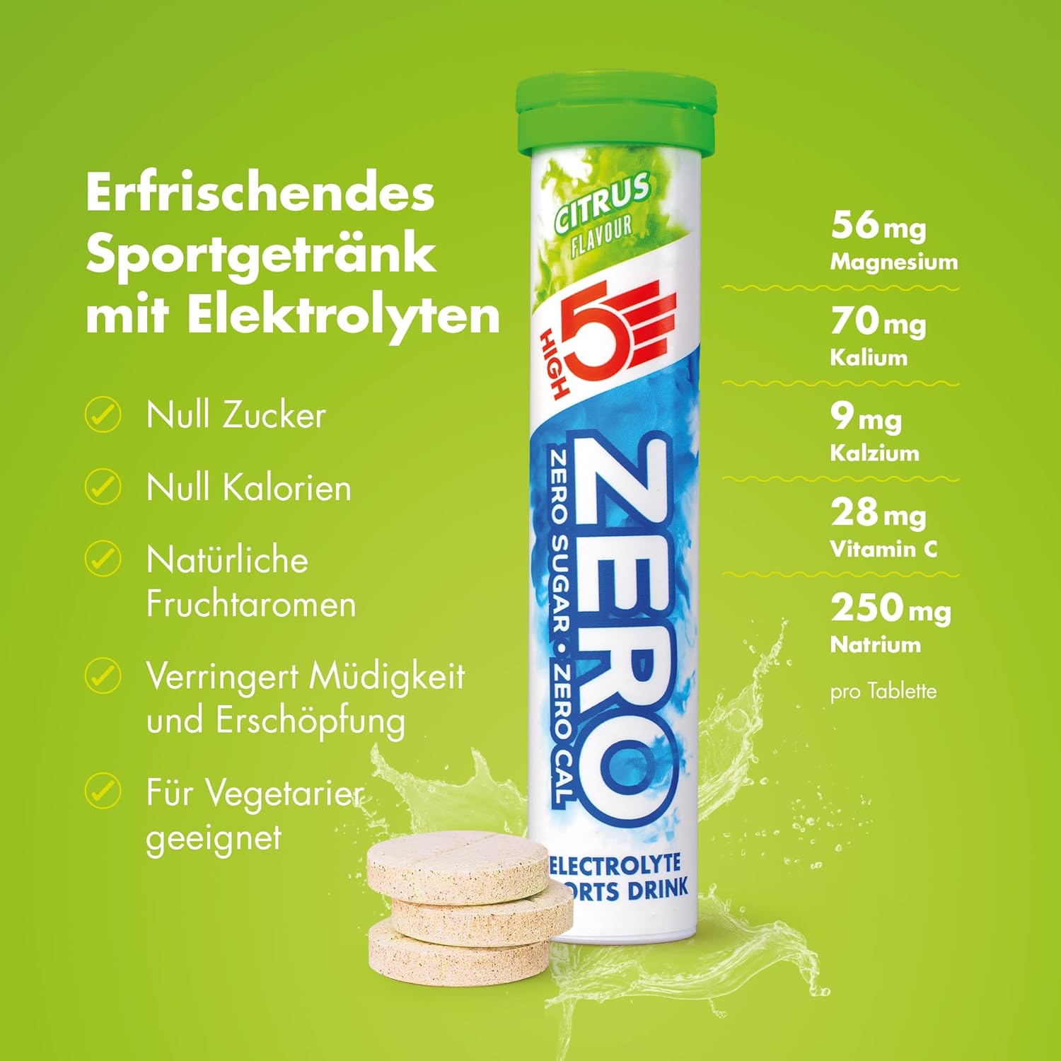 Thumbnail 1 de HIGH5 ZERO Elektrolyte Ohne Zucker – Hydration Helper, 40 Brausetabletten (2 x 20), Gemischt