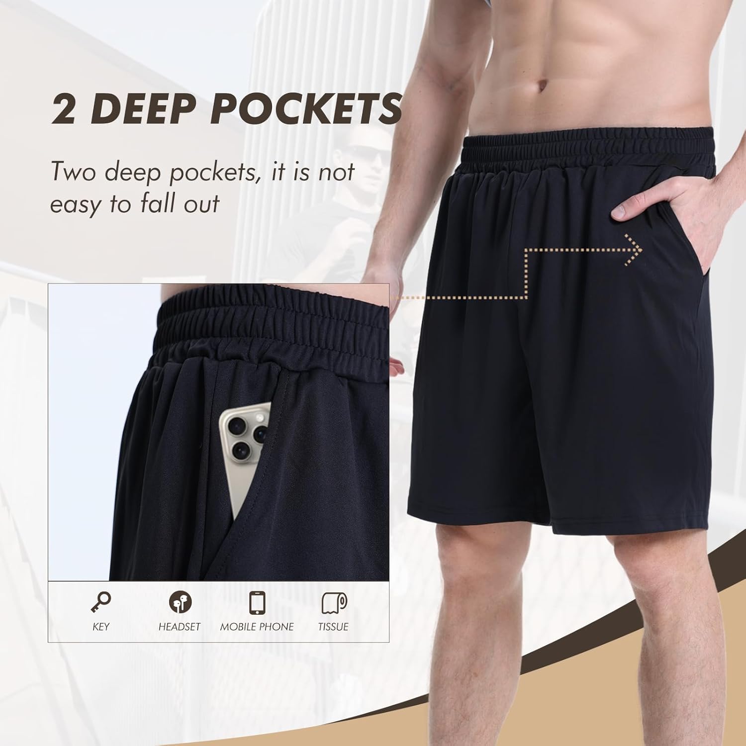 Detalle 2 de 7-Pack Mens Athletic Shorts ⚙