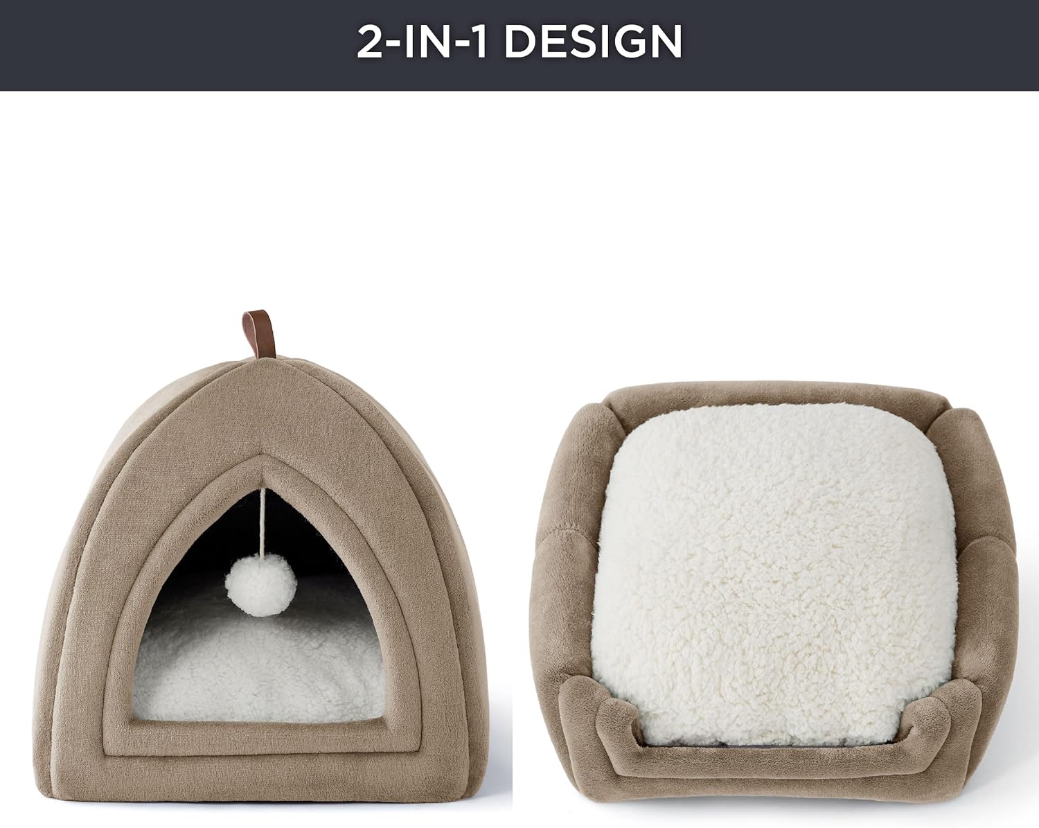 Thumbnail 1 de Bedsure Cat Cave Bed Indoor Large Flannel