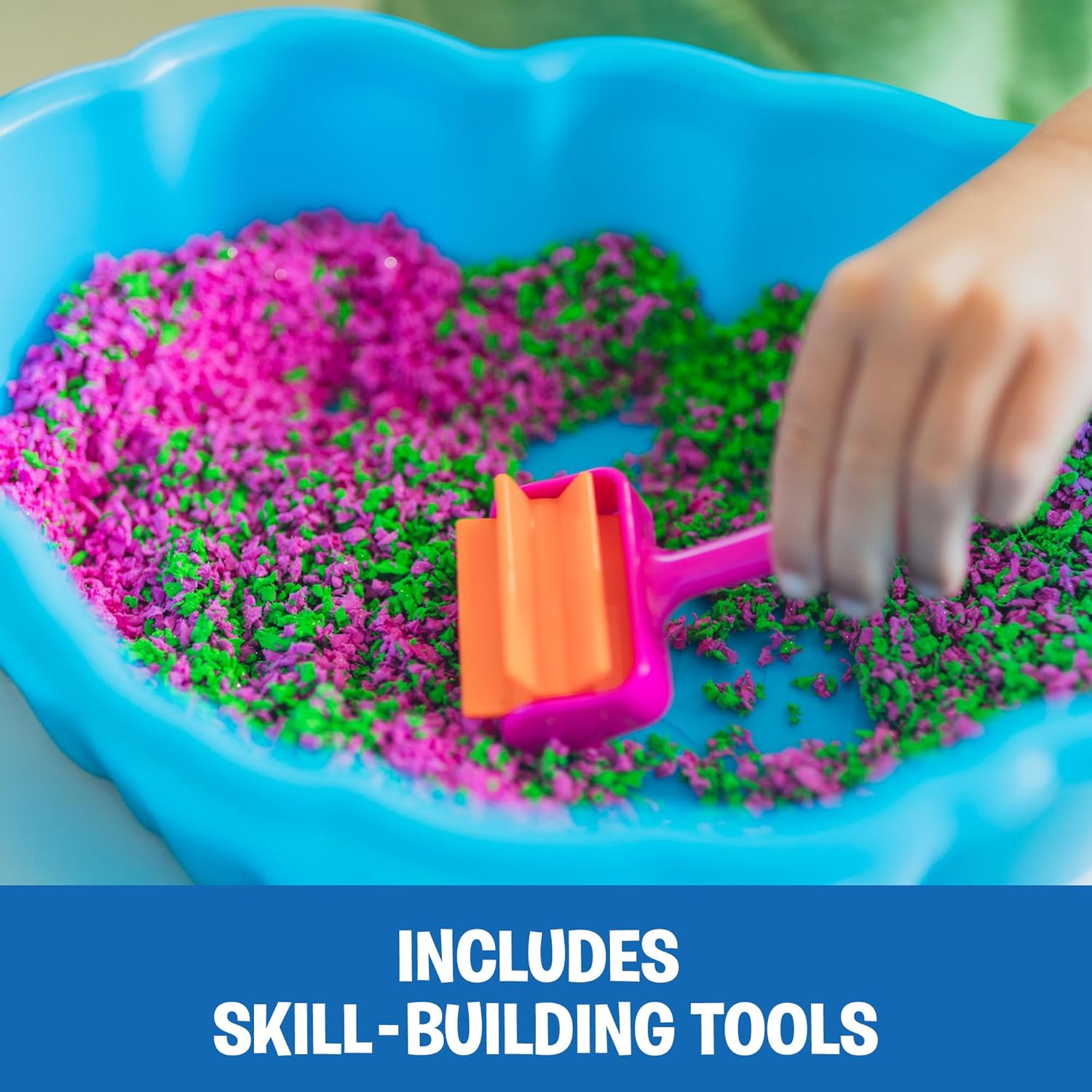 Detalle de Educational Insights Pluffle® Sensory Station Sensory Bin Foam Set (Ages 3+) – No-Mess Alternative to Sand Toys & Slime
