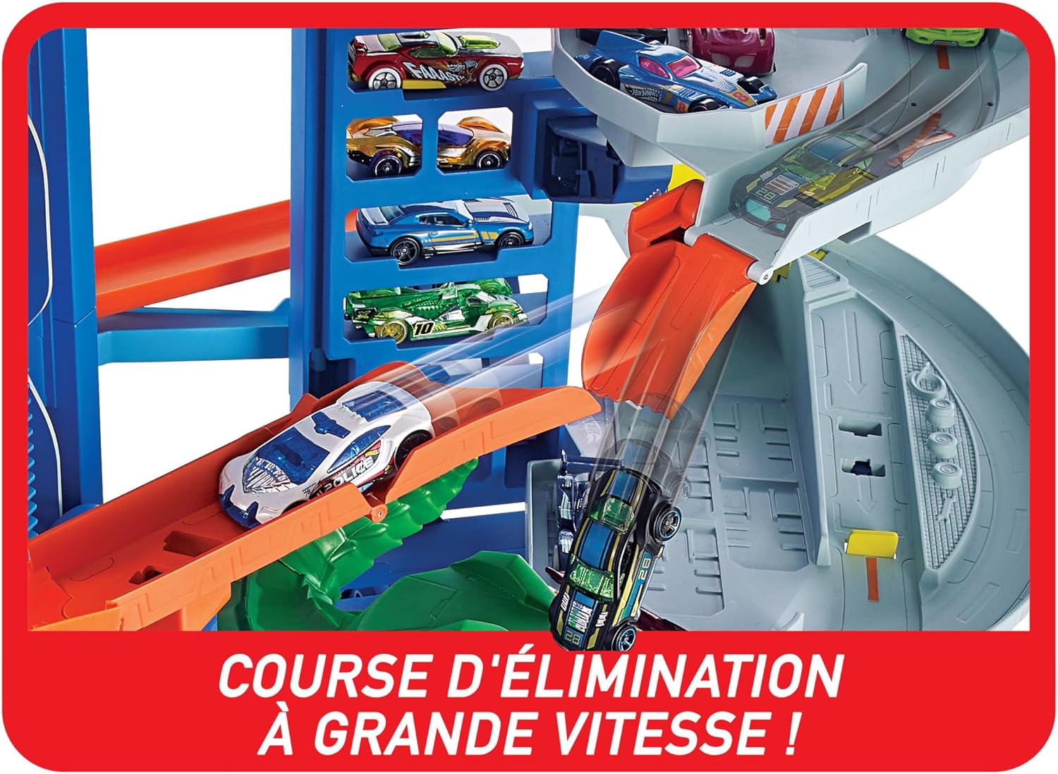 Thumbnail 2 de Hot Wheels Ultimate Garage City Vs Robo Beasts – Garage géant avec piste multi-niveaux et T-Rex robot (GJL14)