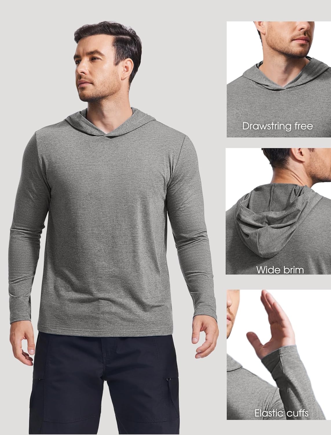 Thumbnail 4 de PINSPARK Lightweight Pullover Hoodie for Men