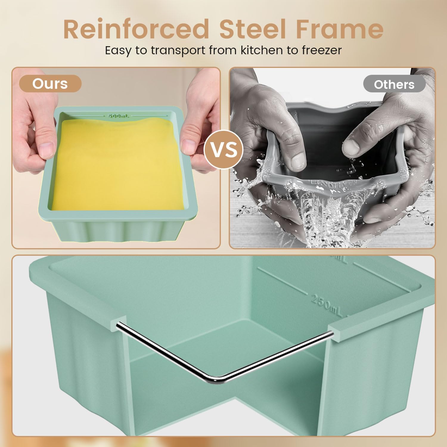 Thumbnail 2 de Silicone Soup Freezer Tray 4-Pack