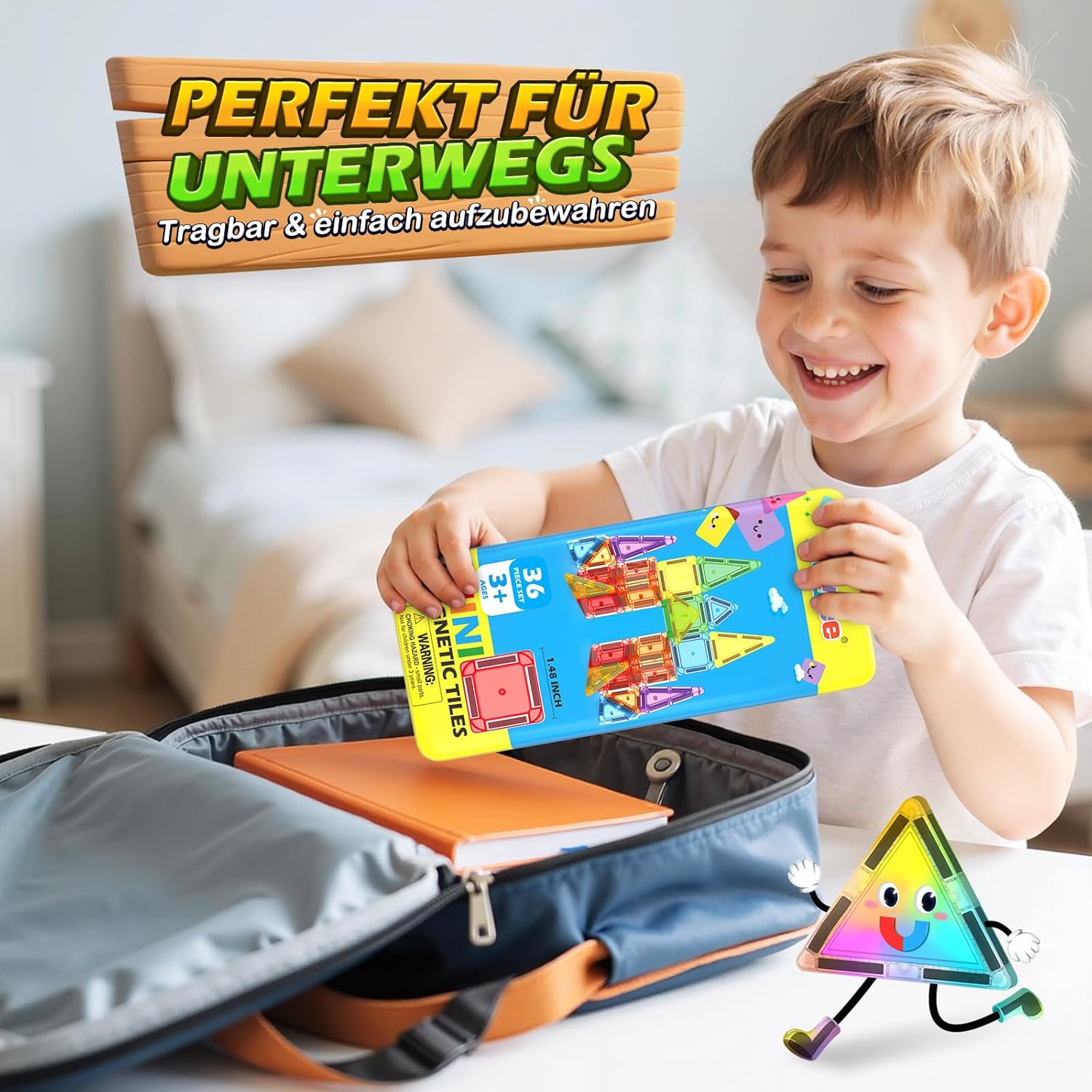 Detalle 2 de Soyee Magnetische Bausteine Reiseset für Kinder