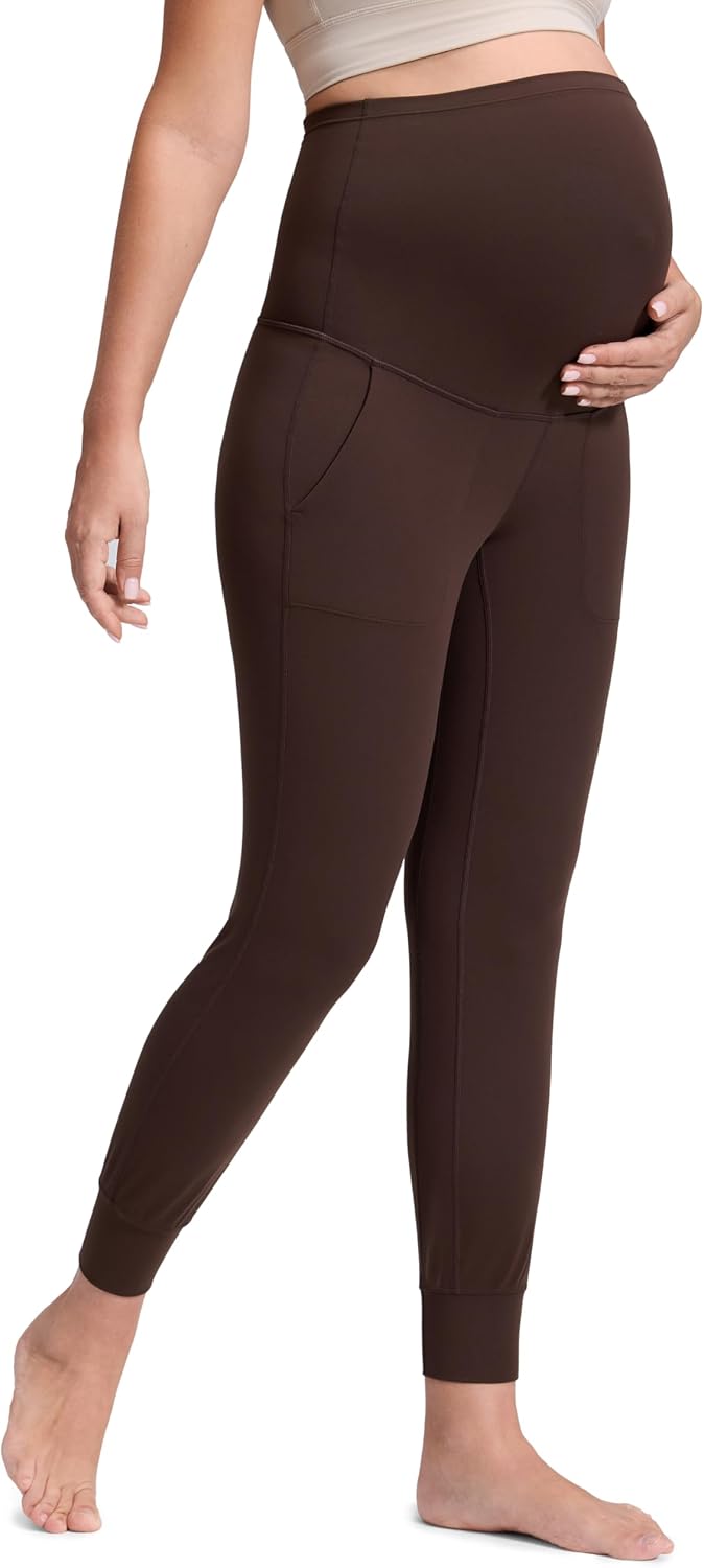 Detalle 2 de CRZ YOGA Women's Butterluxe Maternity Joggers with Pockets – 28" High Waist
