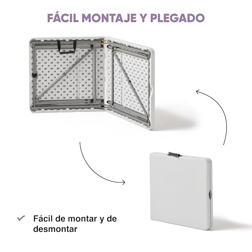 Thumbnail 6 de KG KITGARDEN Mesa Plegable Portátil Multifuncional 122x60cm – Blanco