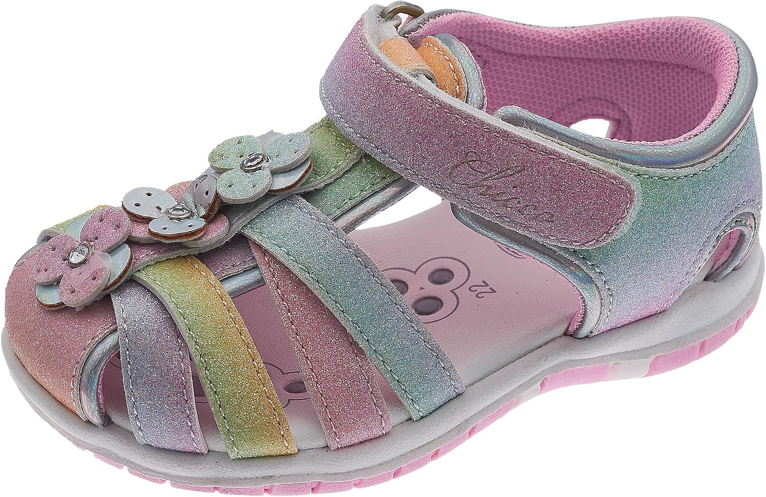 Detalle de Chicco Sandali Ragnetto Bambina: Scarpe estive con chiusura a strappo, comode e versatili