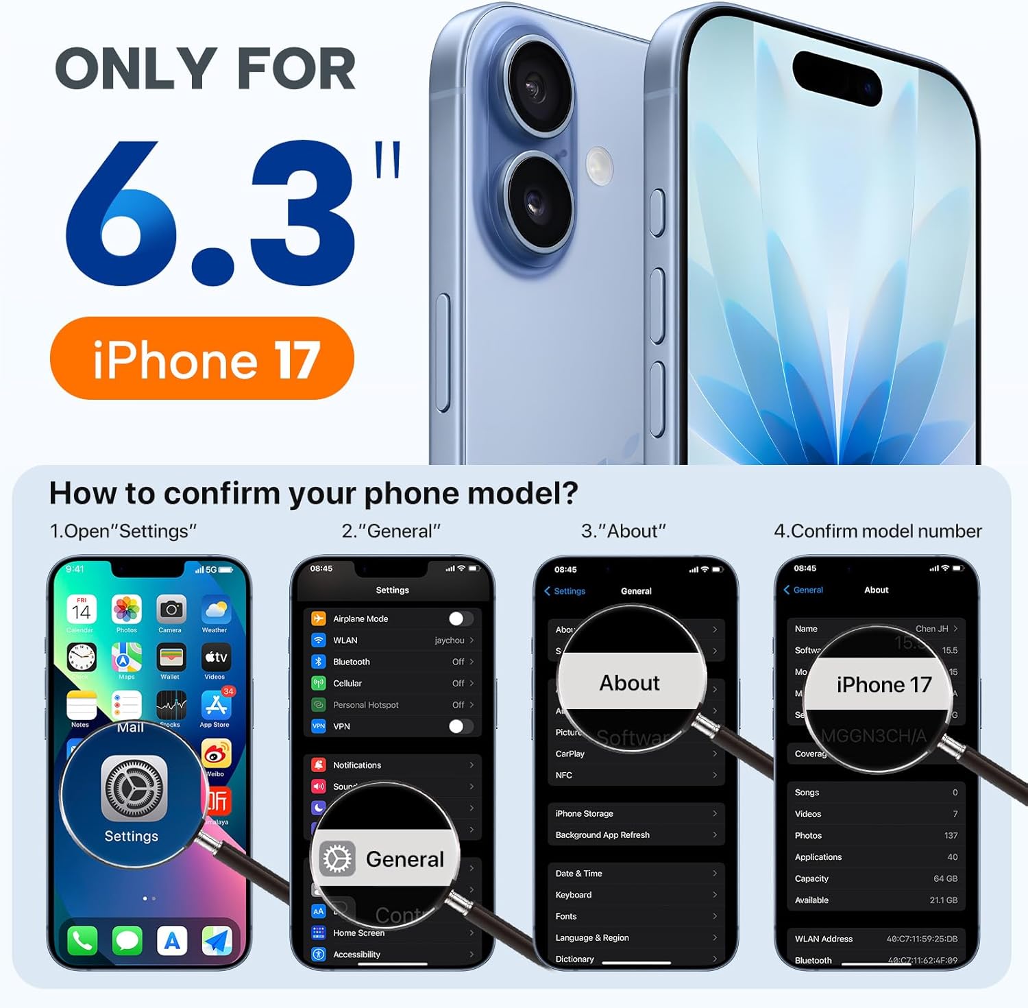 Thumbnail 6 de Miracase Magnetic iPhone 17 Case 3.0mm