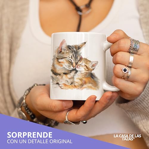 Detalle de Taza Gato de LA CASA DE LAS TAZAS® – Regalos para amantes de los gatos