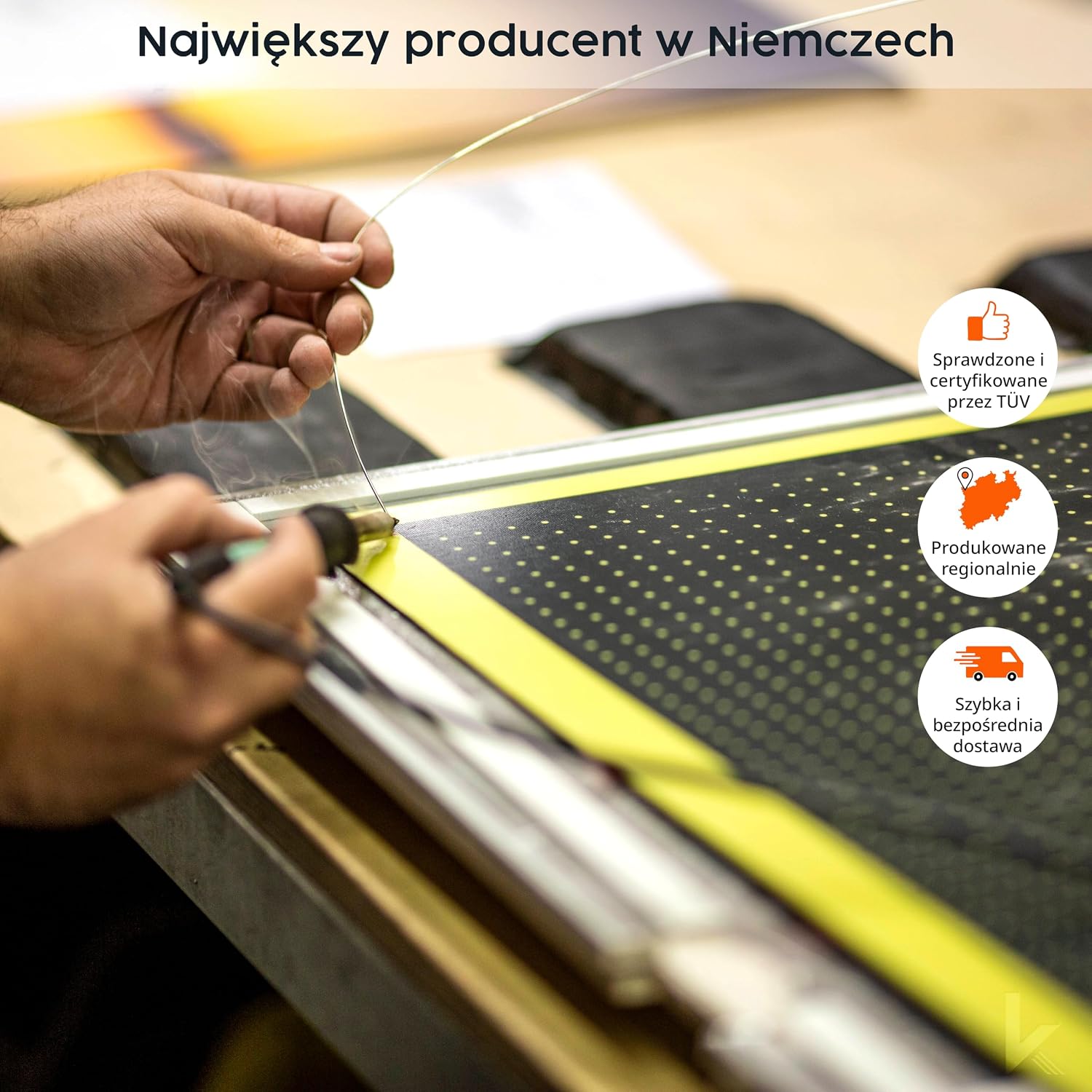 Detalle de Könighaus M-450 sufitowy grzejnik na podczerwień 450 W, 5–12 m²