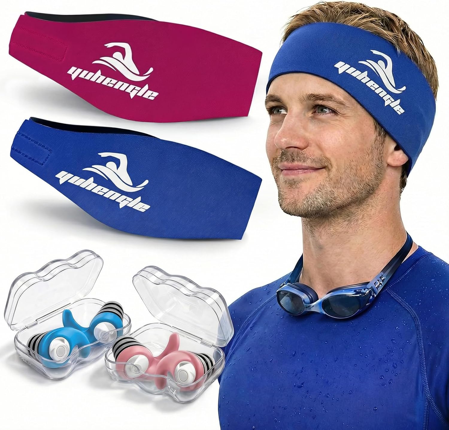 Thumbnail 6 de Swimming Headband for Kids with Waterproof Ear Plugs – Adjustable Water Barrier for Pool, Beach and More