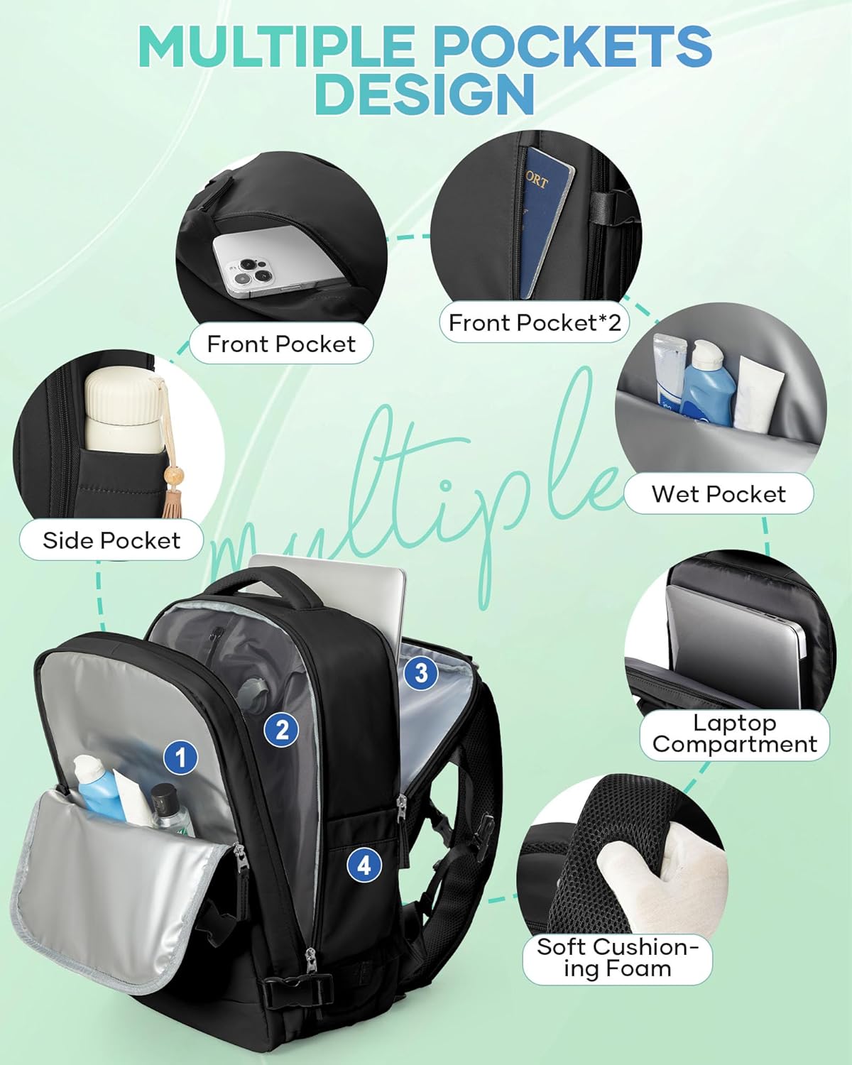 Thumbnail 6 de SZLX Vacuum Travel Backpack 40L